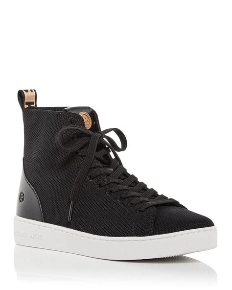 michael kors phoebe flat lace up high top trainers|michael kors trainers for women.